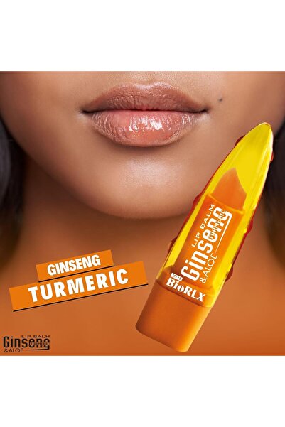 BioRLX Dudak Balmı Aloe Vera Ginseng Ve Zerdeçal Güçlendirici Renksiz Dudak Bakım 3,5 G
