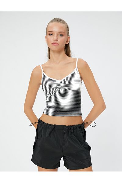 Koton Parachute Mini Shorts with Drawstring Waist, Stopper and Flap Pocket