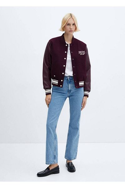MANGO Woman Bomberjacke aus Wolle