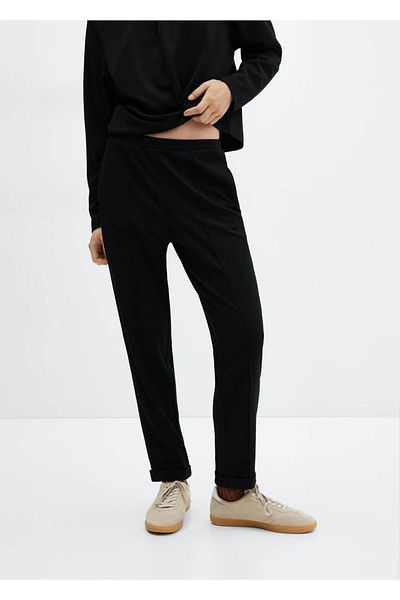 MANGO Woman Prošívané jogger kalhoty