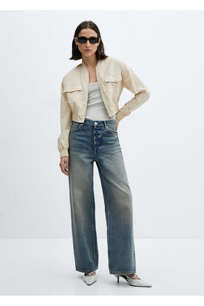 MANGO Woman Bunda Bomber s kapsami