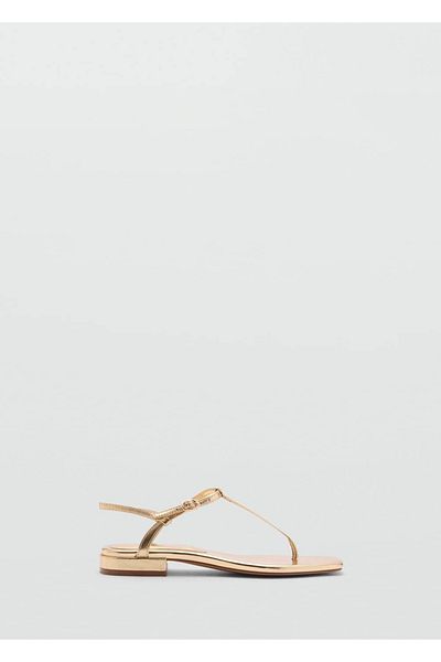MANGO Woman Sandale cu bretele metalice