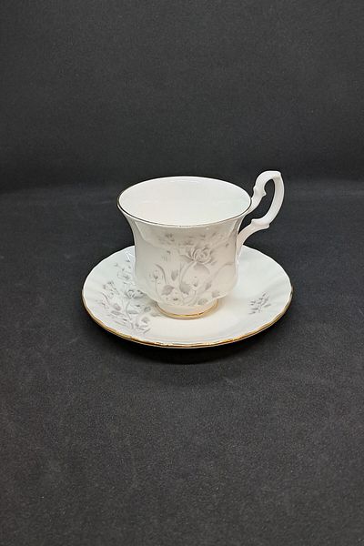 Royal Albert 180ml Vintage Smoke Grey Bone China - Double Coffee Cup