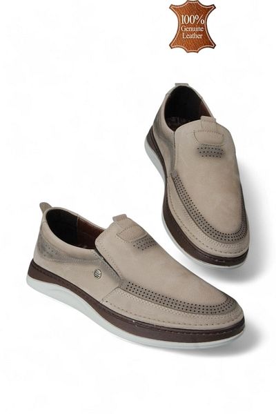 By Yağlıoğlu 4070N Nubuk Genuine Leather Ultra Comfortable and Soft Flexible Orthopedic Men's Shoes