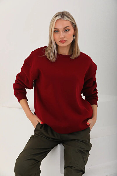 Wish BF Ice Bisiklet Yaka Oversize Sweatshirt