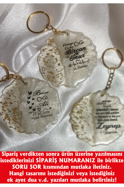 Epoxy Keychain 10 Pieces Promise Engagement Wedding Henna Wedding Quran Souvenir Gift Organization