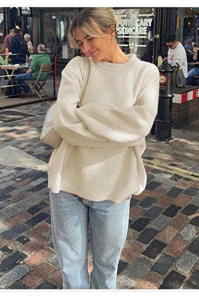 UNCİA OUTDOORS vengeance salaş Bisiklet Yaka Oversize Triko Kazak