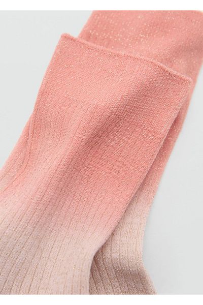 MANGO Woman Silberne Socken mit Farbverlauf