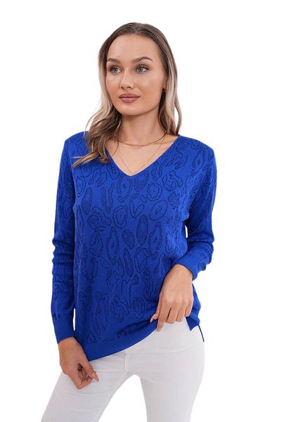 lavella Women's V-Neck Sweater with Glitter Detail - 12777 Bgl-St04101
