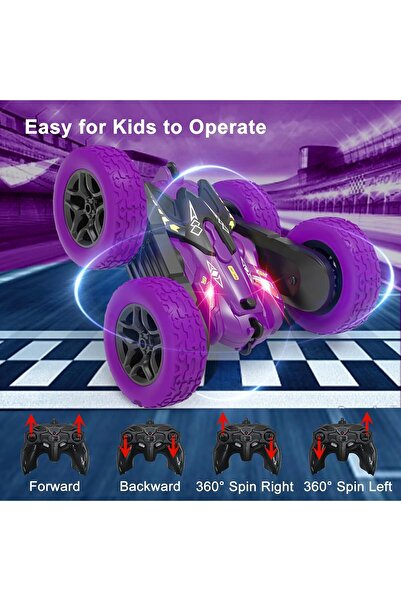 LRS STORE Uzaktan Kumandalı Şarjlı Araba Akrobat Süper Hızlı 4x4 Çift Taraflı...