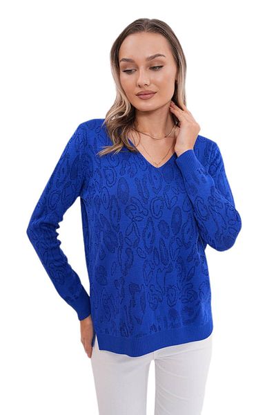 lavella Women's V-Neck Sweater with Glitter Detail - 12777 Bgl-St04101