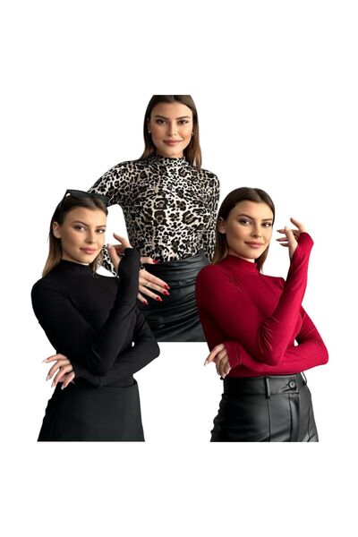 modazoom Body cu detaliu pentru degetele pentru femei, 3 piese