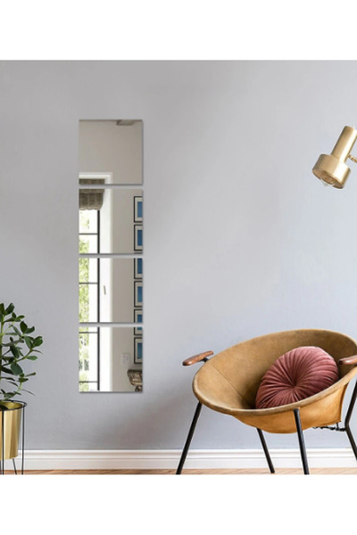 MAFRA Kare Boy Aynası 4 Parçalı 20x20 Cm, Boy Aynası, Parça Ayna, Gümüş Ayna,...