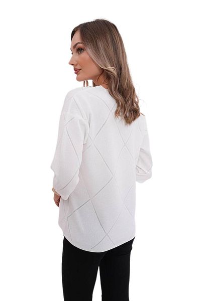 lavella V-Neck Argyle - Silvery Touruva Sweater 12765 Bgl-St04099