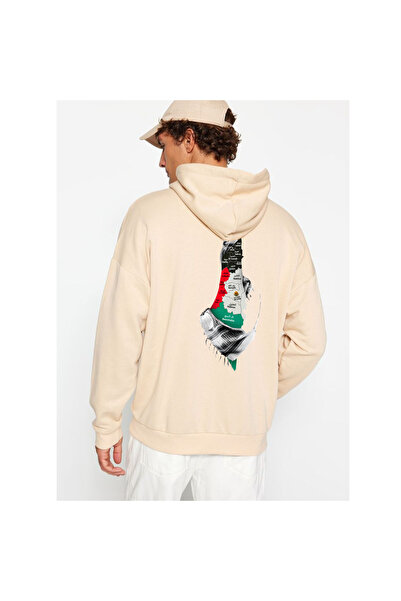 Eritqaa سترة للجنسين - مطبوعة رقميًا بتصميم فلسطيني، بغطاء للرأس، للاستخدام ا...