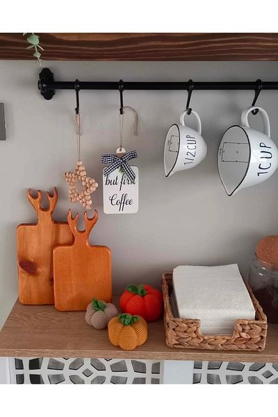 SSCglow scandinavian style Ornament Coffee Corner - Kitchen Cabinet But First Coffee