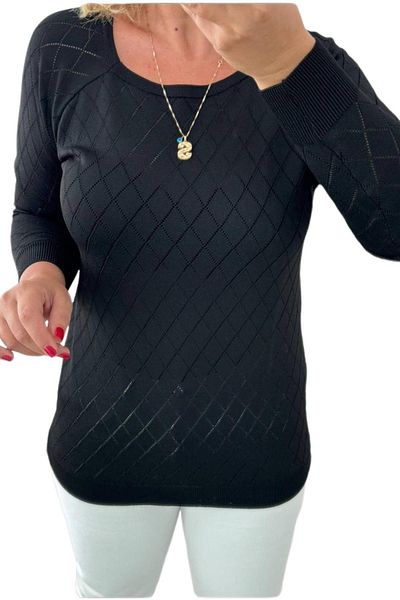 lavella Women's Diamond Slice Print Sweater 12781 Bgl-St04110