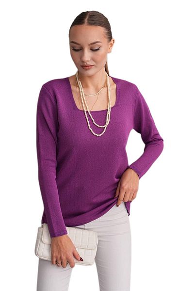 lavella Women's U-Neck Silvery Sweater 12805 Bgl-St04109