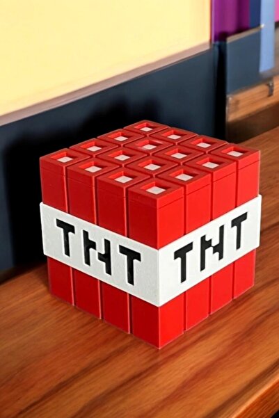 FigürDizayn Minecraft TNT Kalemlik Kalem Kutusu Figür