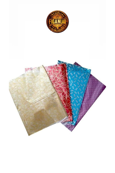 figanlar ambalaj 10 Adet 40x60 Yılbaşı Hediye Paketi Bantlı Yapışkanlı Metalik Büyük Boy