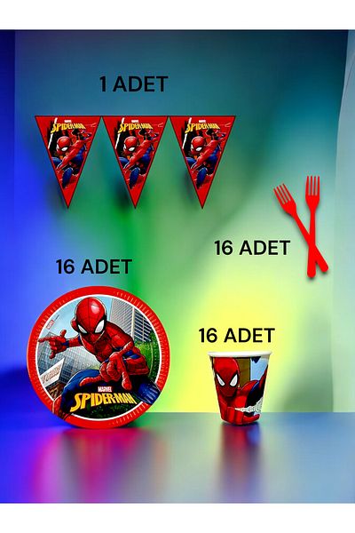 VibeHome 16 Person Spiderman Themed S Package - Birthday Party and Fun Events