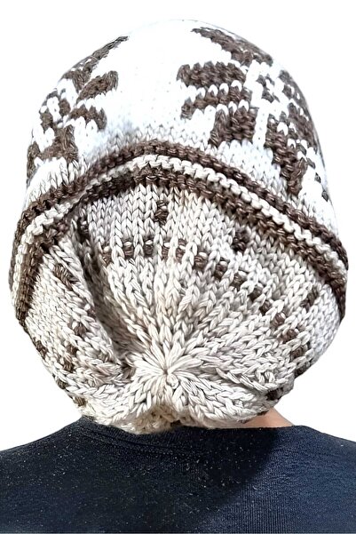 Trenderrs Чоловіча в'язана шапка з візерунком сніжинок