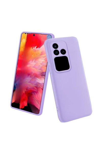 HANPORIUM جراب سيليكون متوافق مع Vivo V30 - غطاء مرن بلون باستيل مع حماية للك...