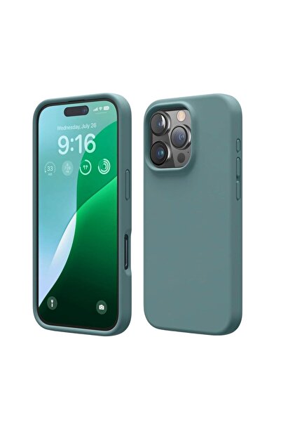 HANPORIUM غطاء سيليكون متوافق مع هاتف Apple iPhone 16 Pro - غطاء حماية كامل م...