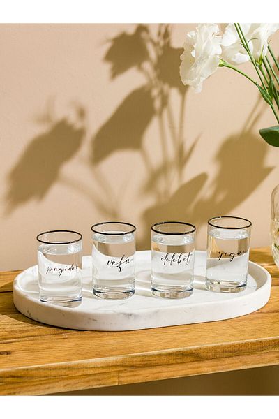 LC Waikiki Lcwk Printed Glass Glasses 4 Pack 125 ml