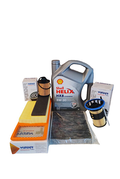 WUNDER FİAT EGEA 1,3 MJT EURO 5 MOTOR PERİYODİK FİLTRE YAĞ BAKIM SETİ 2015-2017 UYUMLU