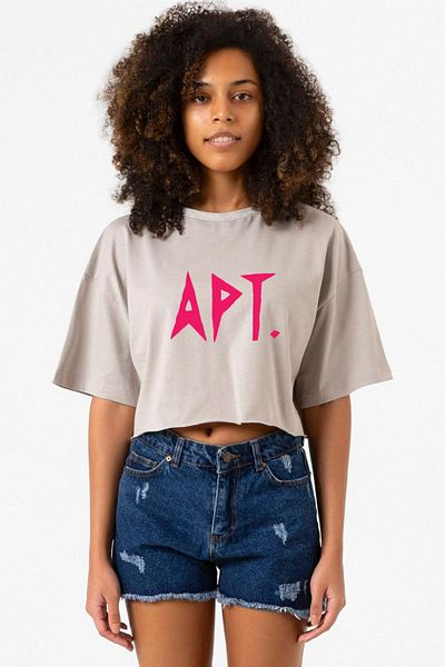 Tshirthane Blackpink Apt Stone Color Women's Crop Hoodie