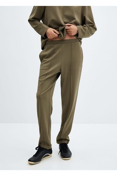 MANGO Woman Stitched jogger pants