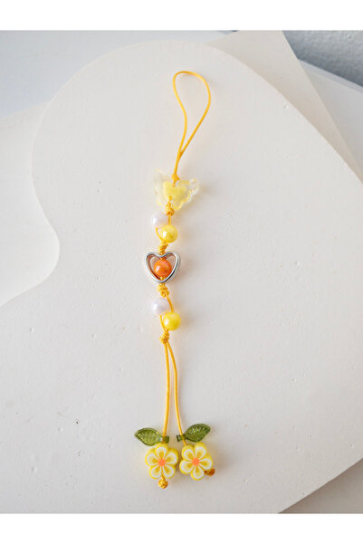 Leydia accessory Papatya Detaylı Telefon Charm Telefon Askısı