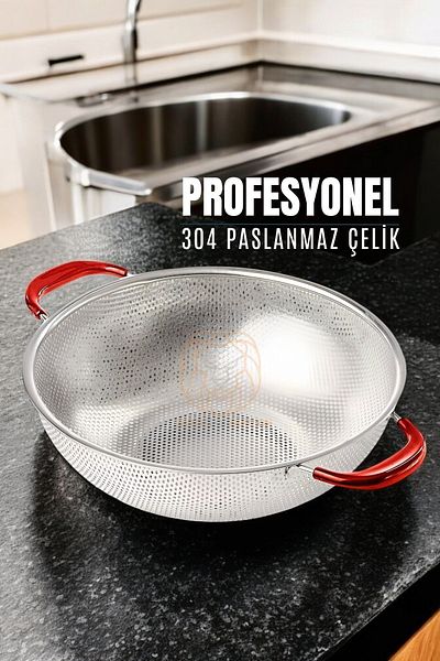 Transformacion 304 Stainless Steel Mink Design Strainer - Colander Round 721081