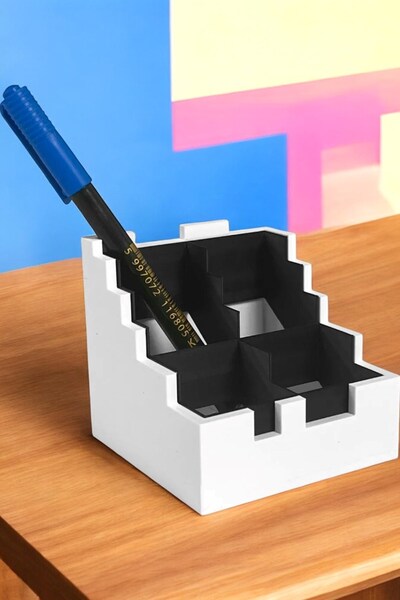 FigürDizayn Minecraft Skeleton Kuru Kafa İskelet Kalemlik 8 cm Kalem Kutusu Dekoratif Obje