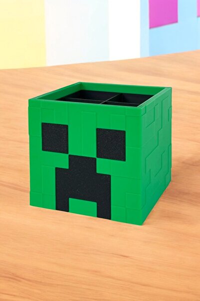 FigürDizayn Minecraft Creeper Kalemlik 8 cm Kalem Kutusu