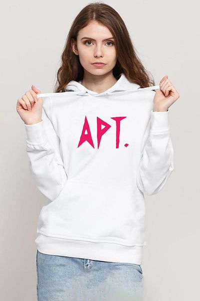 Tshirthane Blackpink Apt White Women's 3Ip Hooded Sweatshirt