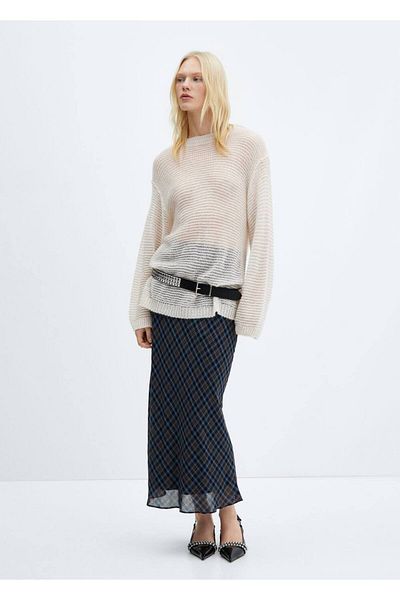 MANGO Woman Oversize Perforated Sweater