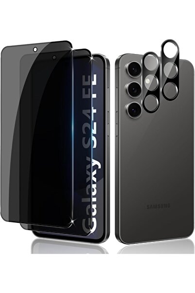 Rivor واقي شاشة شبح متوافق مع هاتف Samsung Galaxy S24 FE زجاج 9D + واقي كامير...