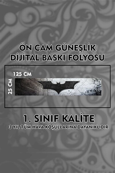 3M Batman Ön Cam Güneşlik Folyo / Dijital Baskı / Yapışkanlı Folyo / Araç Sticker