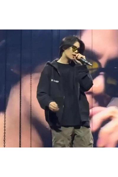 Touz Moda K-Pop Bts Suga August D Tour Streetwear Zip-Up Sweatshirt Hoodie