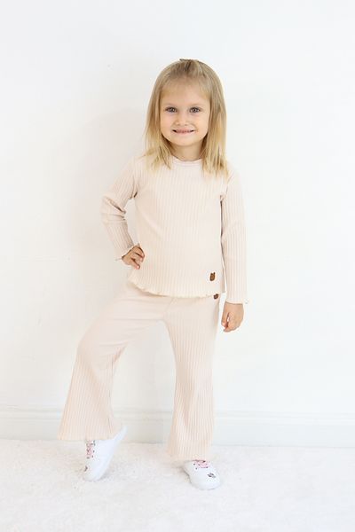 Pijamella Girls' 2-Piece Set Basic Sweatshirt Top-Spanish Leg Bottom