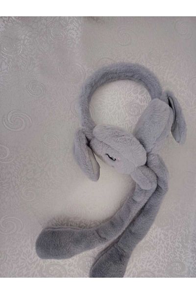 Fua Shop Children's Plush Cute Face Figured Movable Ear Movable Sound Winter Earmuff