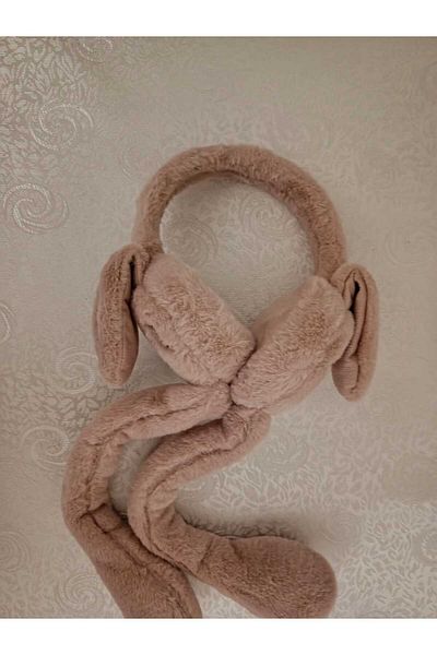 Fua Shop Children's Plush Cute Face Figured Movable Ear Movable Sound Winter Earmuff
