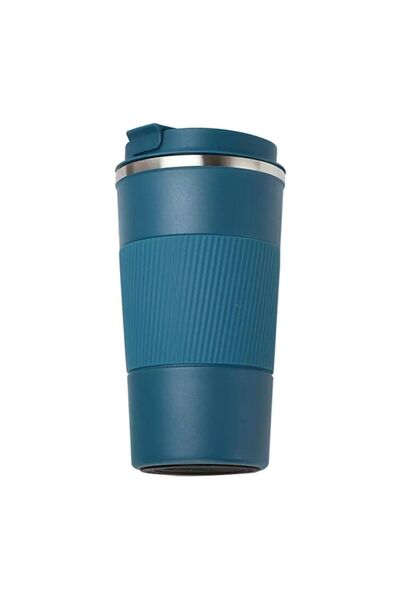 Genel Markalar 304 Pazlanmaz Çelik 500 Ml Kaydırmaz Lastikli Termos Bardak Mug Araç Kahve Çay Thermos 549