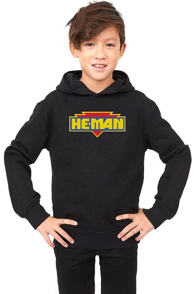 Tshirthane Детски суичър с лого He Man Black, 3ip