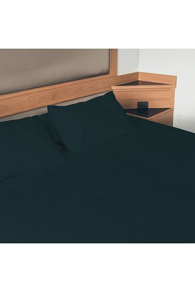 PureText Purecomfort - طقم ملاءات مطاطية مزدوجة من القطن الطبيعي |   ارتفاع 35 سم |   البنزين