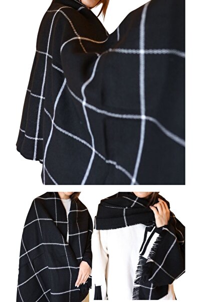 marufshop 1 τμχ Γυναικείο σάλι ώμου με μαλακή υφή χειμωνιάτικο σχέδιο