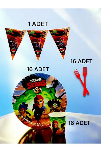 VibeHome Brawlstars Themed S Pack for 16 - Birthday Party and Fun Events