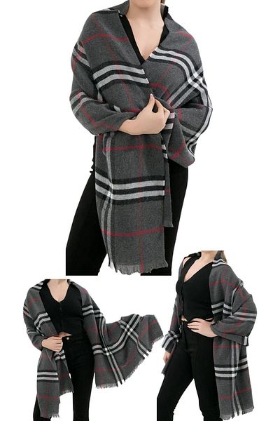 marufshop 1 τμχ Γυναικείο σάλι ώμου με μαλακή υφή χειμωνιάτικο σχέδιο